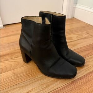 Madewell Black Leather Ankle Booties